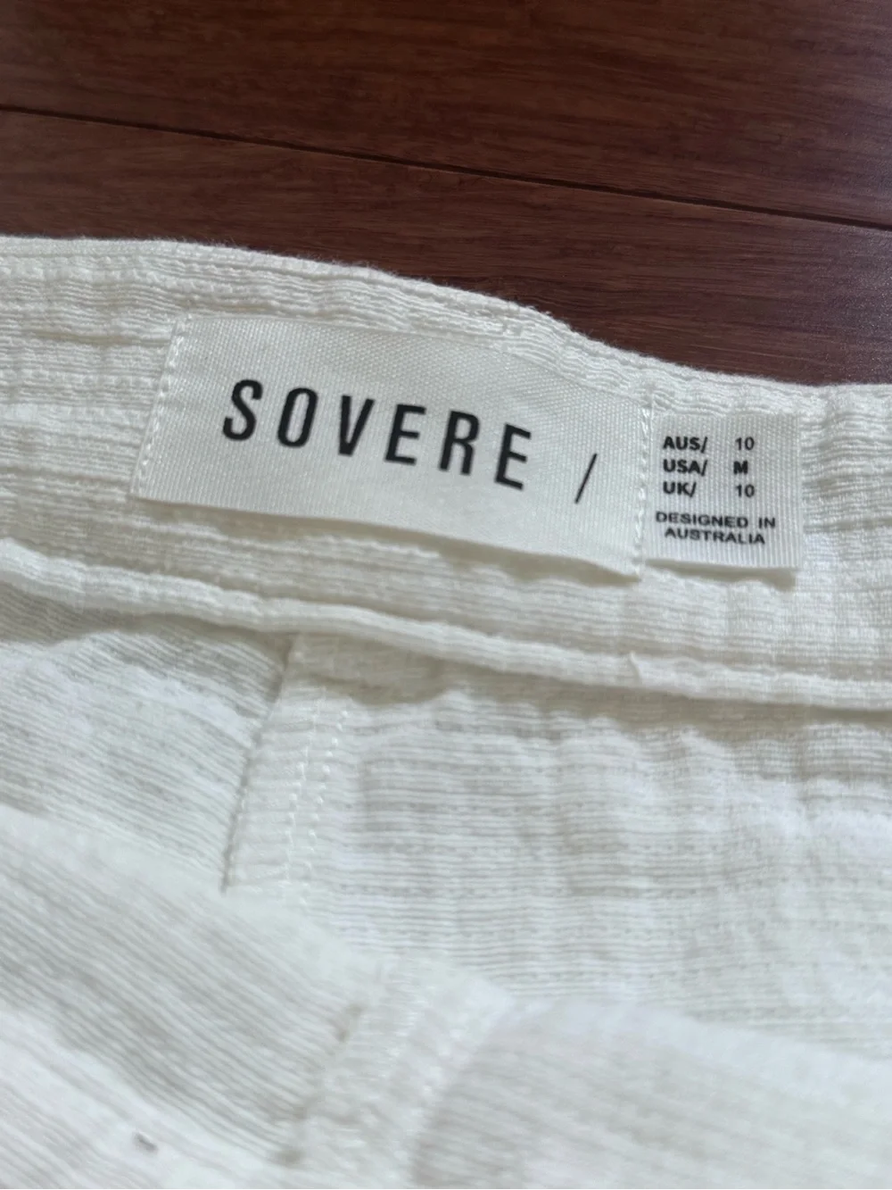 Sovere Cove Skort 100% Cotton Tweed Texture A-Line Shorts Mini Skirt Chalk White